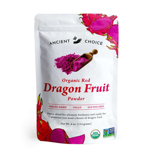 Ancient Choice - Red Dragon Fruit Powder (4 ounces) | USDA Organic