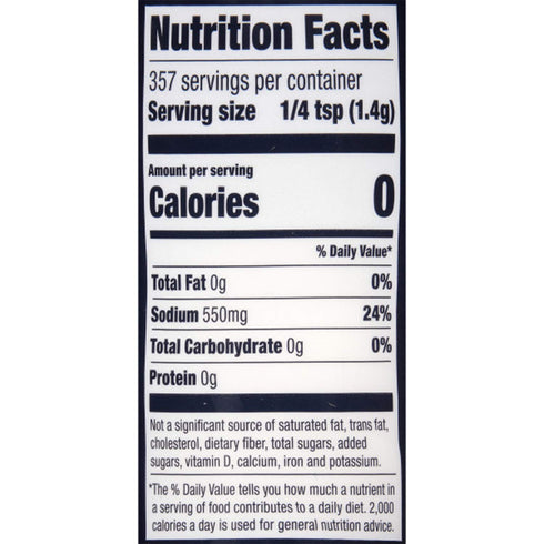 17.6 (Pack 6) Morton Sea Salt, Fine, Ounce
