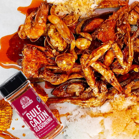 Lion Spice Co. Gulf Cajun Seasoning Authentic Louisiana-Style Blackened Spice Blend for Chicken, Seafood & Vegetables |