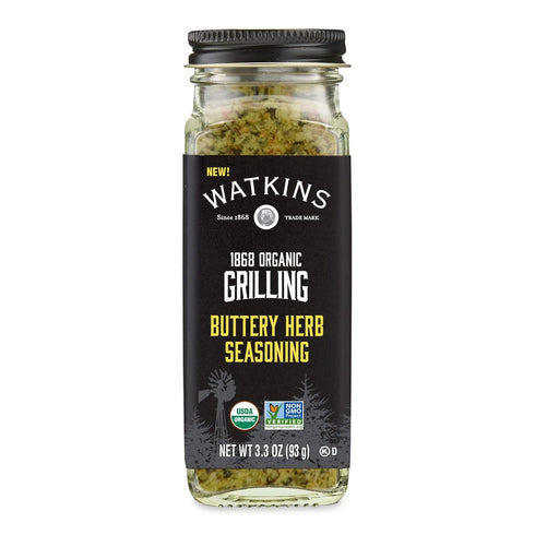 Watkins 1868 Organic Grilling Buttery Herb Seasoning, 3.3 oz, Pack of 1