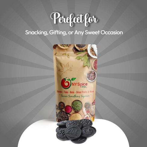 3 NY Spice Shop Licorice Candy - Pound Salted Licorice Coins - Chocolate Licorice - Australian Candy - Liquorice Candy