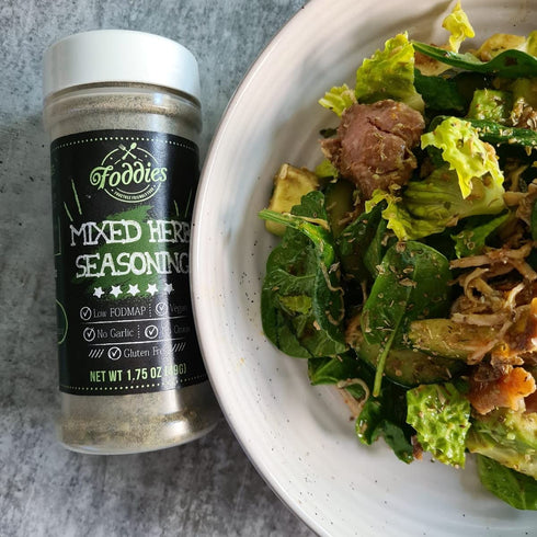 1.75oz Foddies Low FODMAP Mixed Herb Seasoning Oregano Basil Thyme Spice Blend, No Onion No Garlic, IBS Friendly