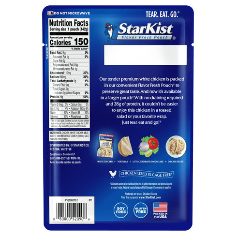 5 oz (Pack 12) StarKist Premium White Chicken, Pouch