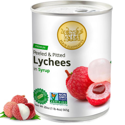 (3) 20 oz Premium Lychees in Syrup - | Natural Ingredient | Use For Mocktails, Cocktails, Drinks, Smoothies | Real