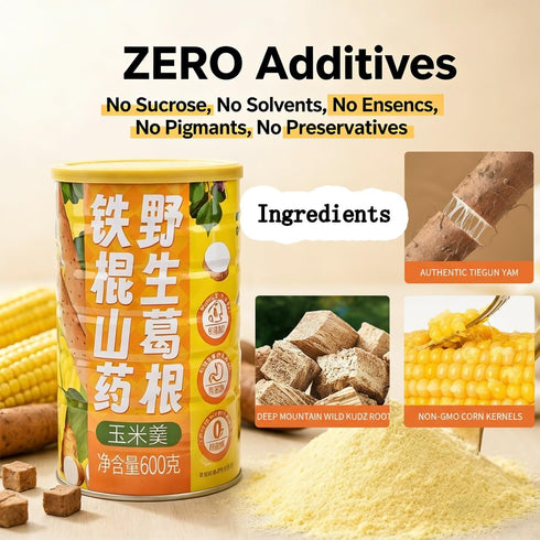 xapuo 600g Yam,Kudzu&Corn Cereal Mix Instant Porridge Powder,No Added Sugar,Smooth Texture,Easy To Prepare,Whole Grain