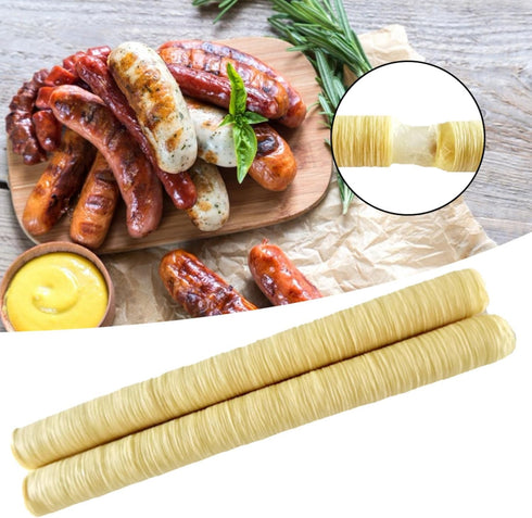 Hulzogul 14m/26mmSausage Case Artificial Colon Sausage Casing Collagen, Edible Drying Homemade Sausage, Fresh Collagen