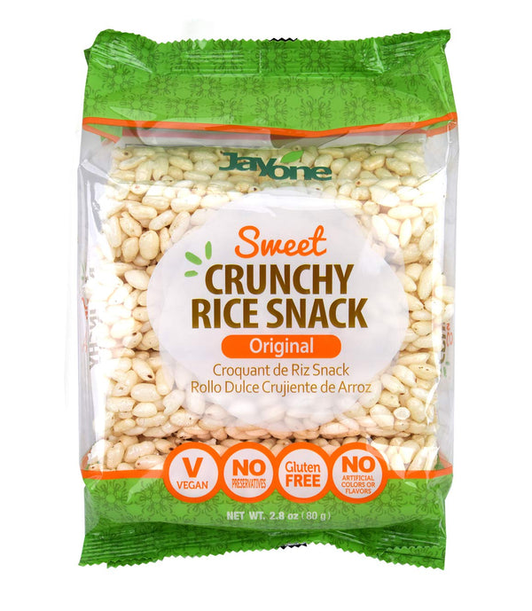 Jayone Sweet Crunchy Rice Snack, Original, No Preservatives, Gluten Free, 2.8 Ounces