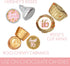 16 180 Count DISTINCTIVS Pink and Gold Sweet Birthday Party Favor Chocolate Kisses Candy Stickers, Sweet Sixteen
