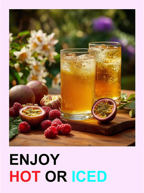 100 Count TeeLux Decaf Passionfruit Raspberry Green Tea, Passion Fruit & Raspberry Flavored Decaffeinated Green Tea