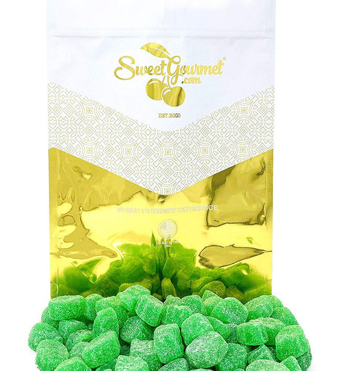 4 SweetGourmet Candy Spearmint Leaves | Green Jelly Spearmint Bulk Candy | Pound
