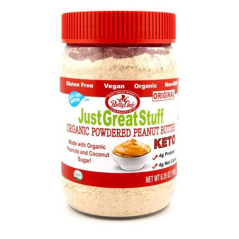 Betty Lou's Organic Powdered Peanut Butter, Gluten Free, Vegan, Low Calorie, 6.35 Oz