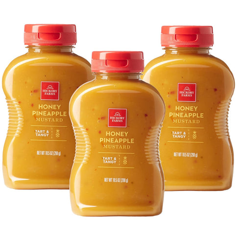 Hickory Farms Honey Pineapple Mustard (10.5 ounce, Pack of 3) - Gourmet