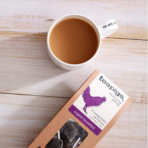 Pack 50 Count (5423) teapigs Black Tea Bags Made With Whole Leaves of Tea Bags, english breakfast