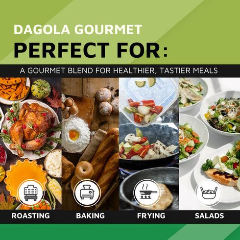 50% 50% 40% 250ml DAGola Gourmet Blend Olive Oil - Keto-Friendly, EVOO & Olive DAG, Less Triglycerides, Chef Bottle
