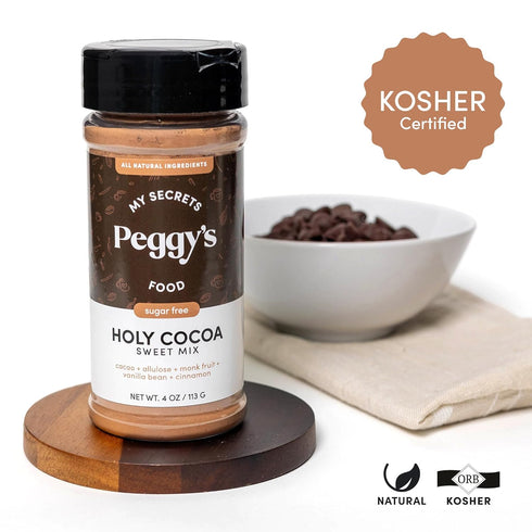 MY SECRETS PEGGY'S FOOD 100% 4 Oz Holy Cocoa Powder - Premium Natural Unsweetened Pure Cacao for Coffee, Smoothies