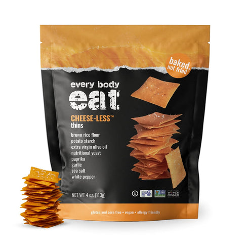 Every Body Eat Gluten Free Crackers, Cheese-Less Vegan Snacks, Dairy Free Cheddar