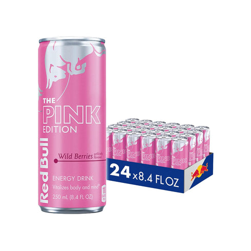 Red Bull Wild Berries, Pink Edition, with 80mg Caffeine plus Taurine &
