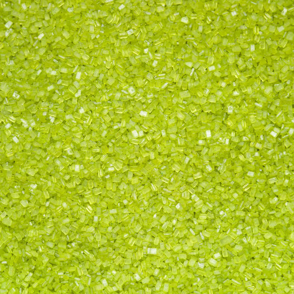 LIME GREEN Sugar Crystals - 4 oz shaker jar - Edible Sugar