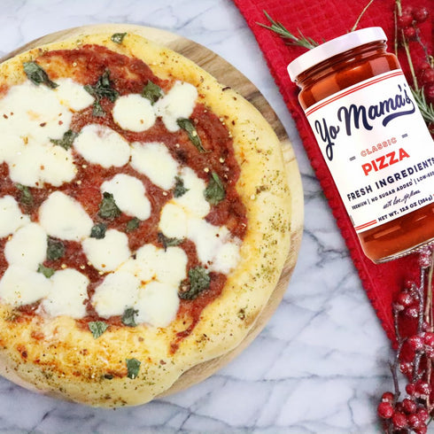 Yo Mama's Foods Keto Classic Pizza Sauce, Pack of 2, Vegan, No Sugar Added, Gluten Free