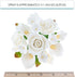 Global Sugar Art Calla Lily and Peace Rose Sugar Flower Bouquet, White Wedding Cake Topper by Chef Alan Tetreault