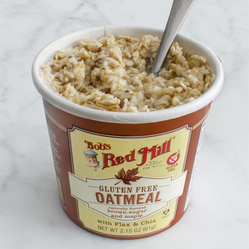 Pack 1 (Pack 12) Bob's Red Mill Oatmeal Cup Variety (Classic, Maple, Apple), cup of - Non GMO, Whole Grain, Kosher