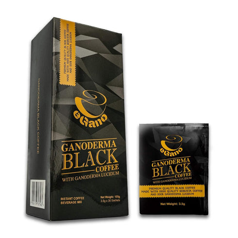 eGano 2 (3.5g 30 Boxes Premium Ganoderma Black Coffee Instant Coffee With Ganoderma Lucidum Extract x Sachets / Box)