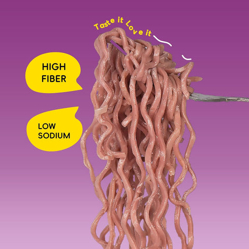 SUNGIVEN 3 2.47 OZ (Pack 10) Organic Ramen Noodles Purple Sweet Potato Healthy Low Sodium Ready in Minutes Non-Fried