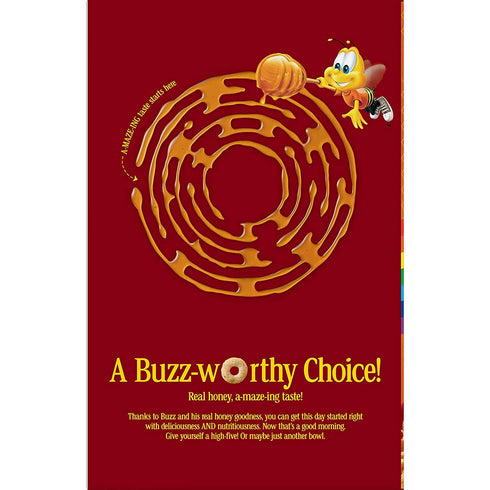 1 (15.4 oz) Honey Nut Cheerios Naturally Flavored Fiber-Rich Gluten-Free Real Honey Breakfast Cereal - Box