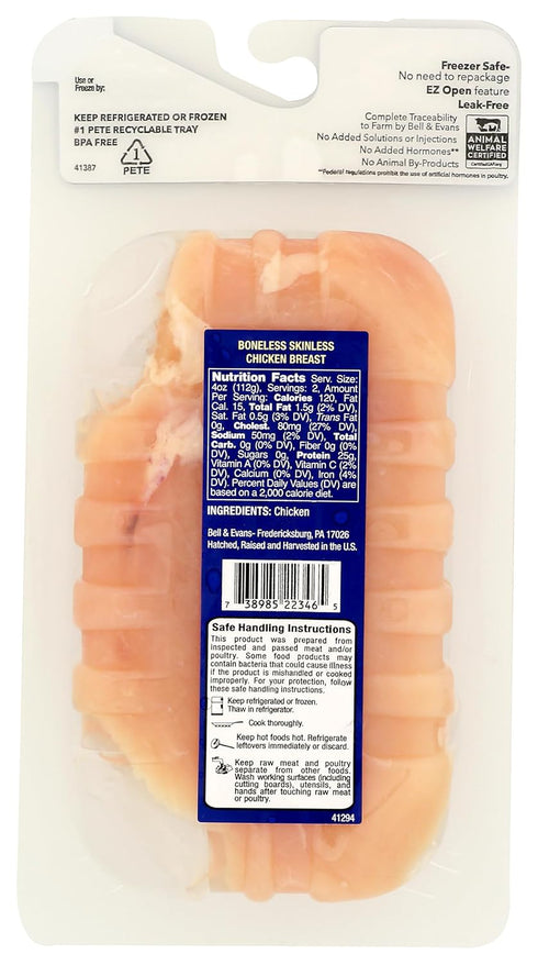 Bell & Evans 8 Oz Boneless Skinless Chicken Breast
