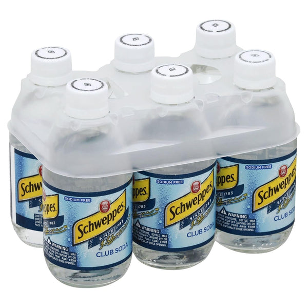 Schweppes Club Soda, Flavor, 12 oz Bottle