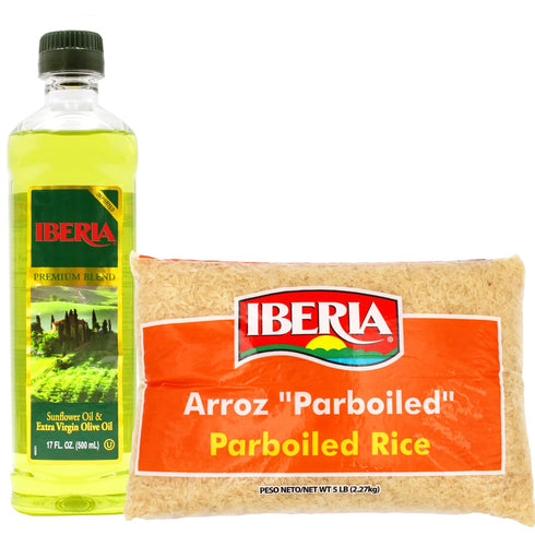 Iberia Long Grain Parboiled Rice, 5 lb. + Iberia Extra Virgin Olive