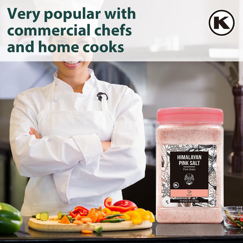 80oz (5 Soeos Himalayan Pink Salt, Fine Grain, Pound), Non-GMO Himalayan Salt, Kosher Salt, Pink Himalayan Sea Salt