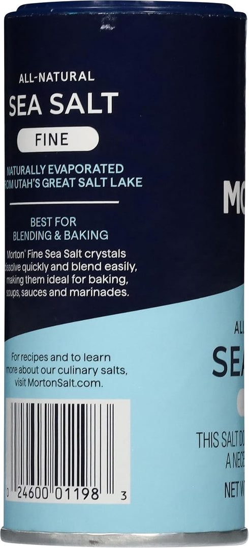 4.4oz, 2 Pack Morton Sea Salt Fine Shaker