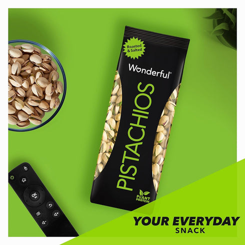 Wonderful Pistachios In Shell, Roasted and Salted Nuts, 16 Ounce Bag, Healthy Protein Snack