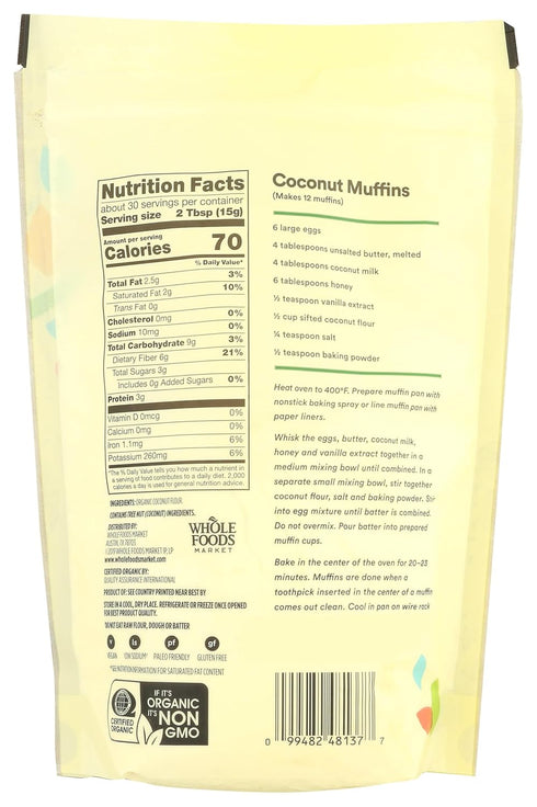 365 by Whole Foods Market, Flour Coconut Organic, 16 Ounce
