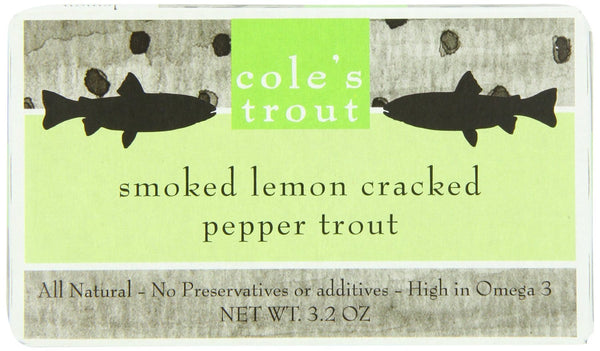 Cole's Smoked Trout, Lemon Cracked Pepper, 3.2 Ounce (Pack of 2)