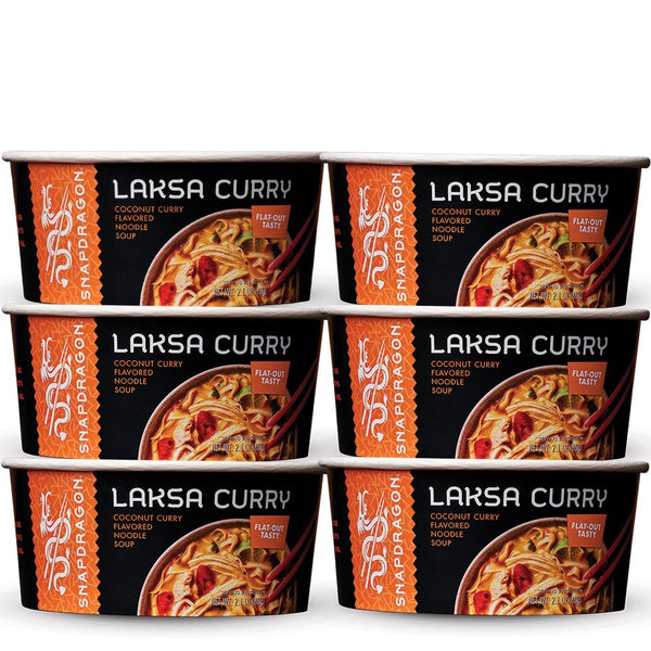Snapdragon Laksa Curry Instant Noodle Bowls | Coconut Curry Flavor with Rice