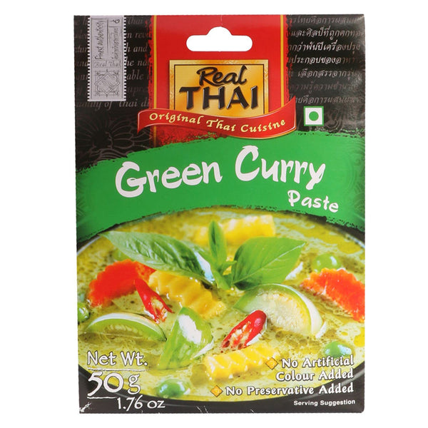 Real Thai Green Curry Paste Packet (Pack of 2), 50g