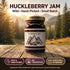 Bounty Foods 2 Pack 9 oz Huckleberry Jam of Jar - Montana Wild Grown Berries for Breakfast, Desserts, Toppings, Pie