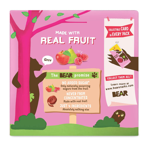5 Count, .7 OZ BEAR Raspberry Fruit Yo Yo's