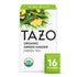 TAZO Organic Green Tea, Green Ginger, Caffeinated Tea, 16 Total Bags