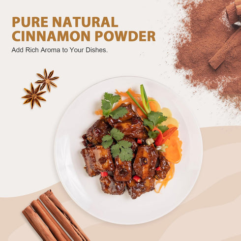 16oz (454g), Packed Soeos Organic Ceylon Cinnamon Powder, Premium Ground Cinnamon, Non-GMO, Gluten-Free, Freshly