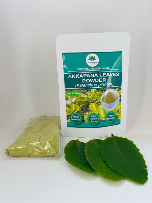 Ceylonwood Herbals 100g Organic Kalanchoe pinnata Leaves Powder (Bryophyllum Pinnatum), Miracle leaf air plants Herbal