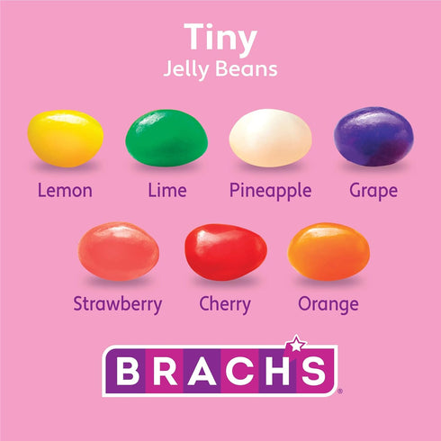9oz 18 Count Brach's Tiny Jelly Beans, Egg Fillers, Jelly Beans for Easter Basket Stuffers, Bag