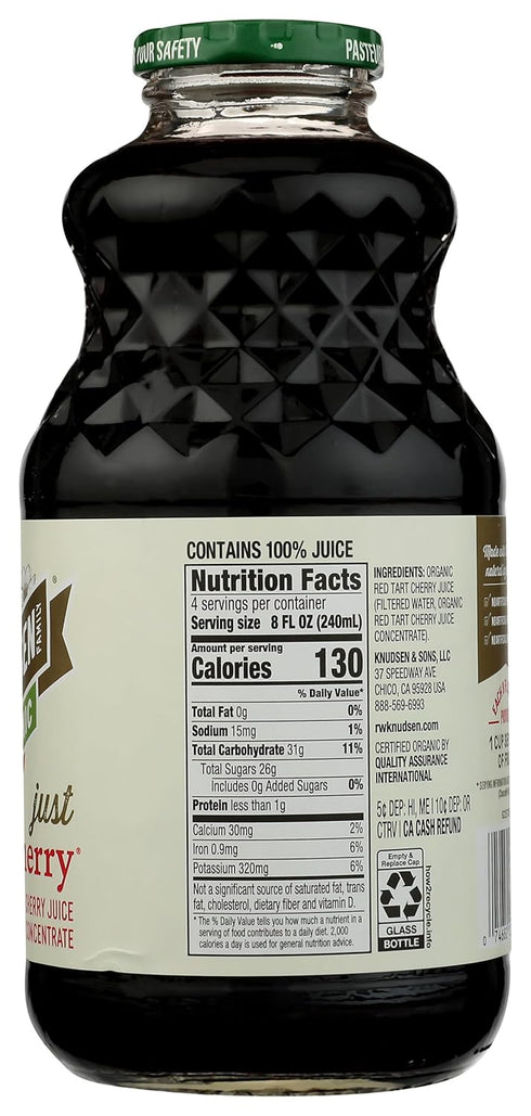 32 oz (Pack 1) R.W. Knudsen Organic Just Tart Cherry Juice, fl