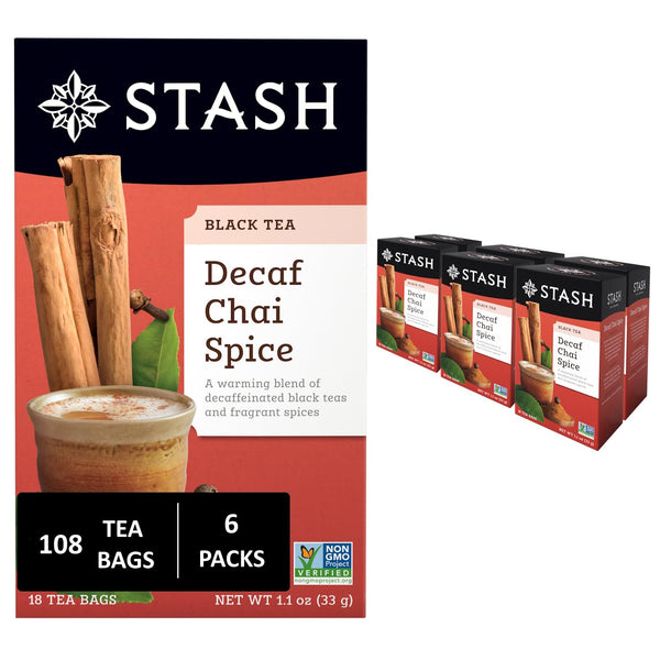 Stash Tea Decaf Chai Spice Black Tea - Decaf, Non-GMO Project Verified