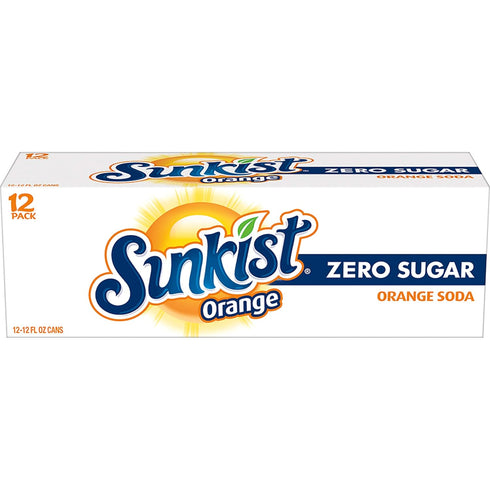 12 oz. 12 Pack Pack 2 Sunkist Zero Sugar Orange Soda | fl. Cans | |