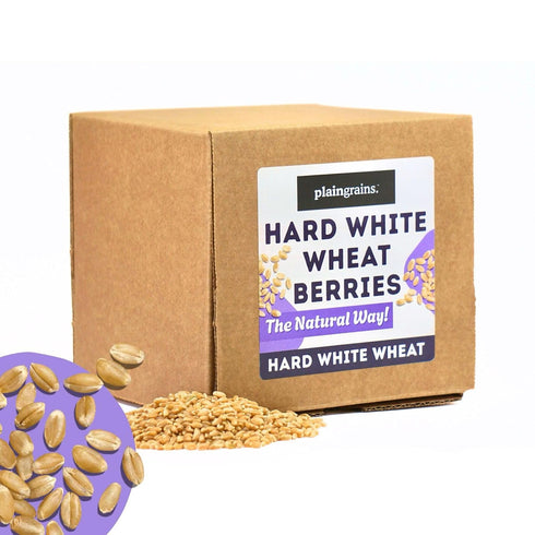 PlainGrains. The Natural Way | 5.5 LB Dry Hard White Wheat Berries
