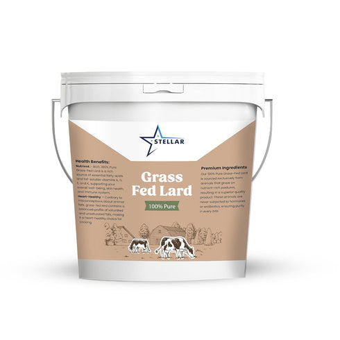 Stellar Premium Pork Lard for Cooking and Baking Rendered Lard Shortening, 100%