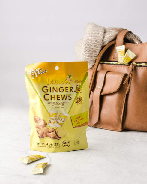 4 oz. Prince Of Peace Ginger Chews With Lemon, Candied Ginger Lemon Candy Lemon Ginger Chews Natural Candy Ginger Candy
